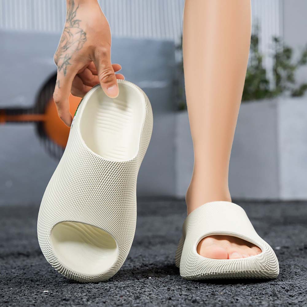 Men Shoes On Cloud - SHAJI メンズ クラウドスライド、夏用厚底滑り止めビーチサンダル、シャワー、ビーチ、屋内、屋外、日常着用に最適なファッショナブルなサンダル