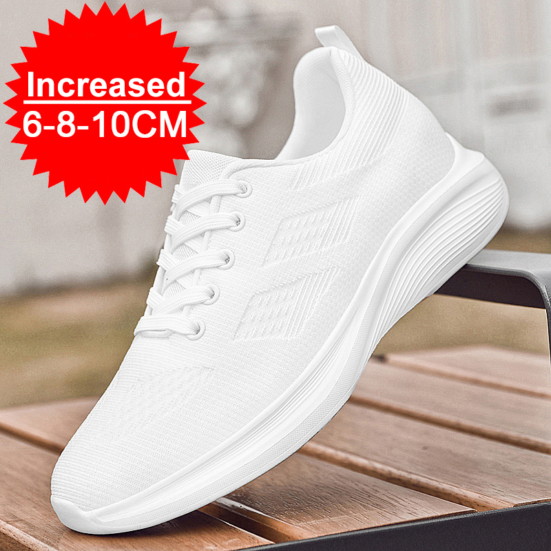 Men Shoes Size Chart - フライングウィービング通気性アップ8/10cm見えない身長アップカジュアルスニーカーメンズオールマッチ滑り止めソフトウォーキングシューズ