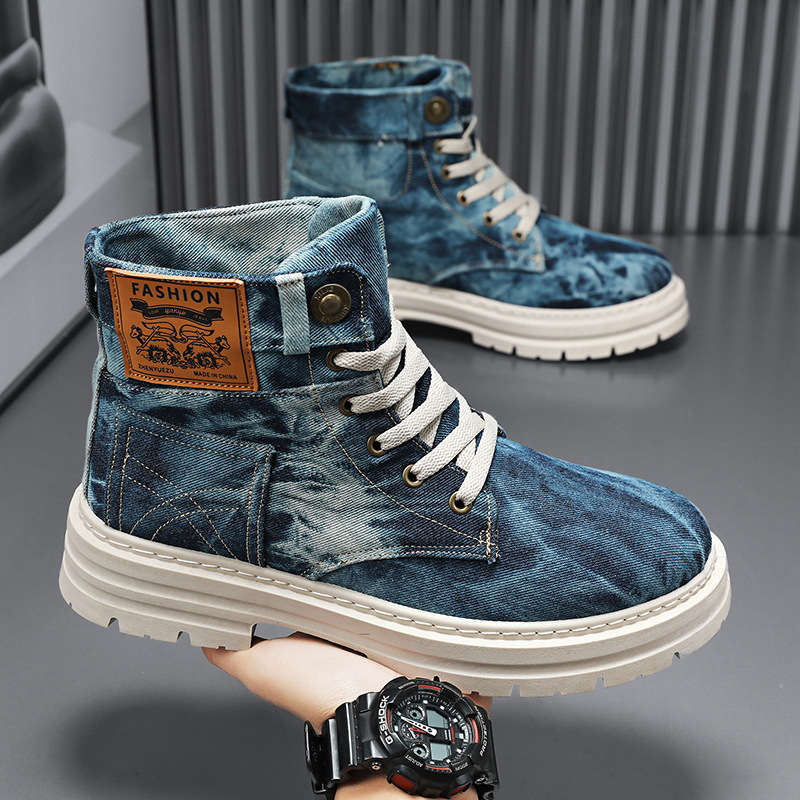 Canvas Sneaker High - 2026年春 メンズハイカットシューズ ファッションキャンバススニーカー 大きいサイズ 多用途カジュアルシューズ メンズ向け