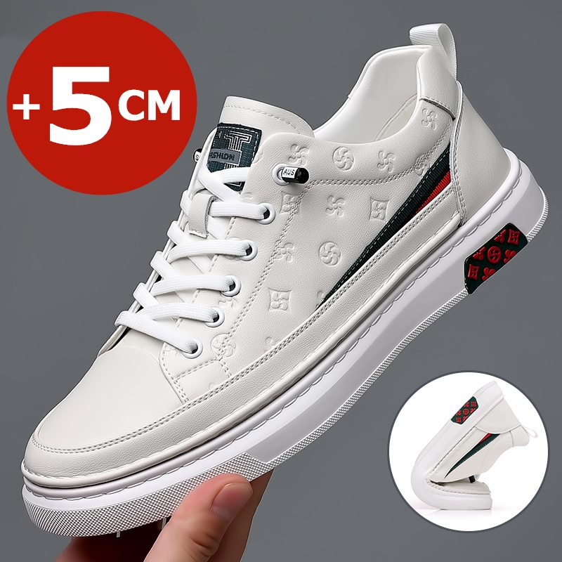 Men Shoes Size Chart - メンズ本革スニーカー,カジュアル春秋フラット/5cm,通気性のある高さ,トレンディ