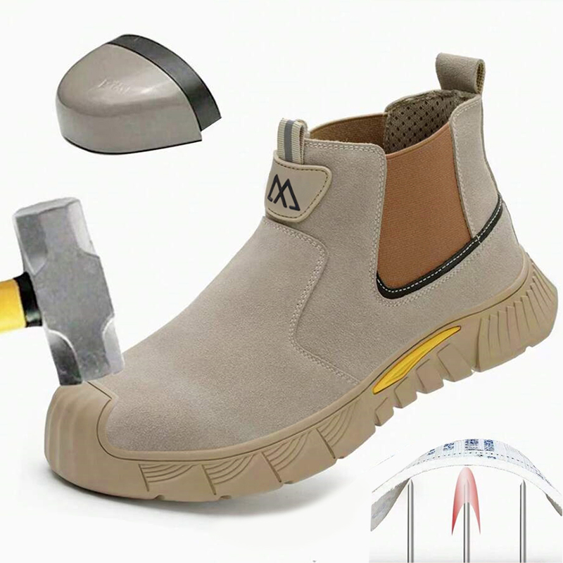 Men'S Shoes With Toes - 耐摩耗性と耐久性に優れたスチールトゥ作業靴（男女兼用）、耐衝撃性スチールトゥキャップ、軽量で快適な産業用安全スニーカー、オールシーズン対応の建設作業用フットウェア、全サイズ展開、勤勉な方への父の日ギフトに最適。