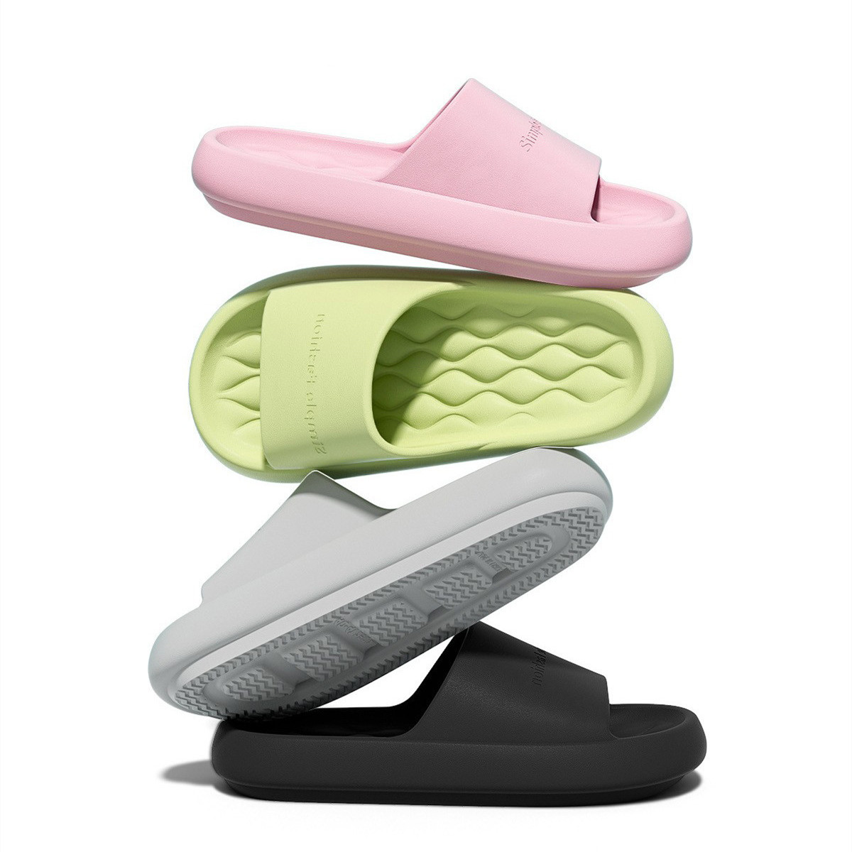 Men'S Shoes Non Slip - 女性ファッションスリッパ夏男性カジュアルプラットフォームスライドソフトビーチサンダルマッサージフラット屋内滑り止めカップルバスルームシューズ