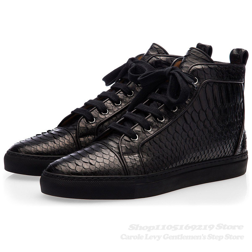 Men Shoes Elegant - 黒革ビジネスシューズ男性用ラウンドトゥ通気性カジュアル平底デザイナーブランドエレガントなレースアップハイトップブーツ
