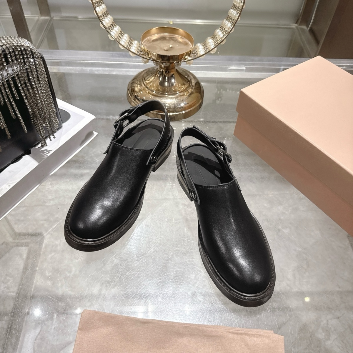 Men'S Shoes With Toes - 2026年高品質ラウンドヘッドリベット付きリアフックストラップローヒール通勤用レディースシューズ--hb821