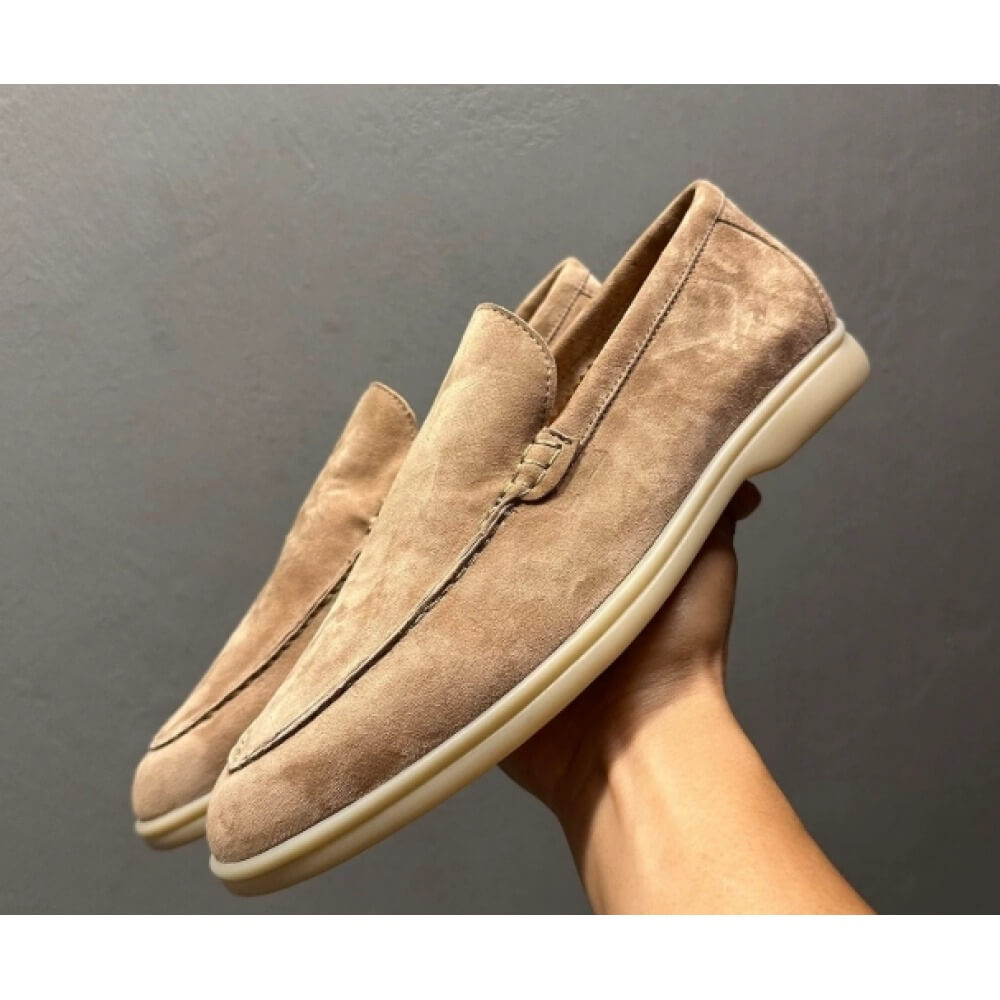 Men'S Shoes Smart - ラグジュアリーなベージュのスエードカジュアルローファー – 終日快適で多用途なスマートカジュアルウェア
