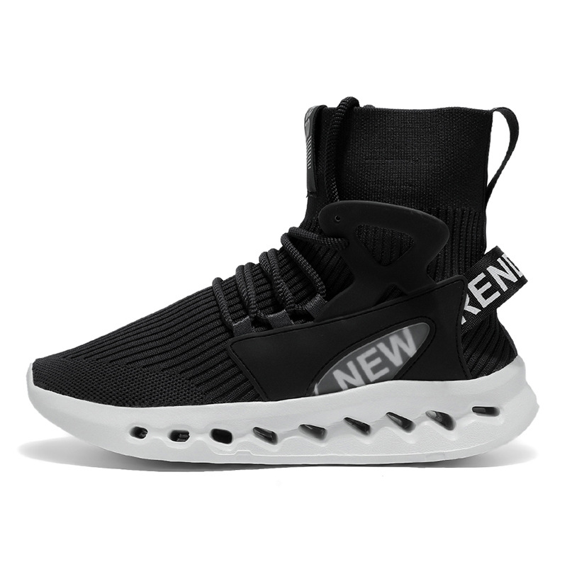 トレンドメンズハイカットソックスシューズ通気性メッシュ厚底ト - Canvas Sneaker High のレビューと価格