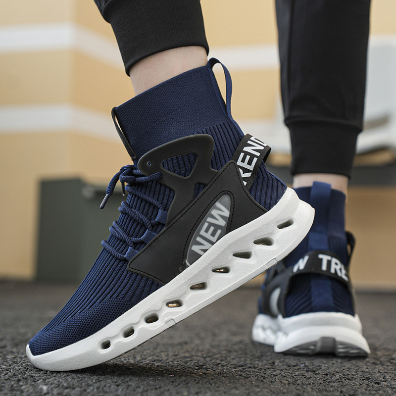トレンドメンズハイカットソックスシューズ通気性メッシュ厚底ト - Canvas Sneaker High のレビューと価格