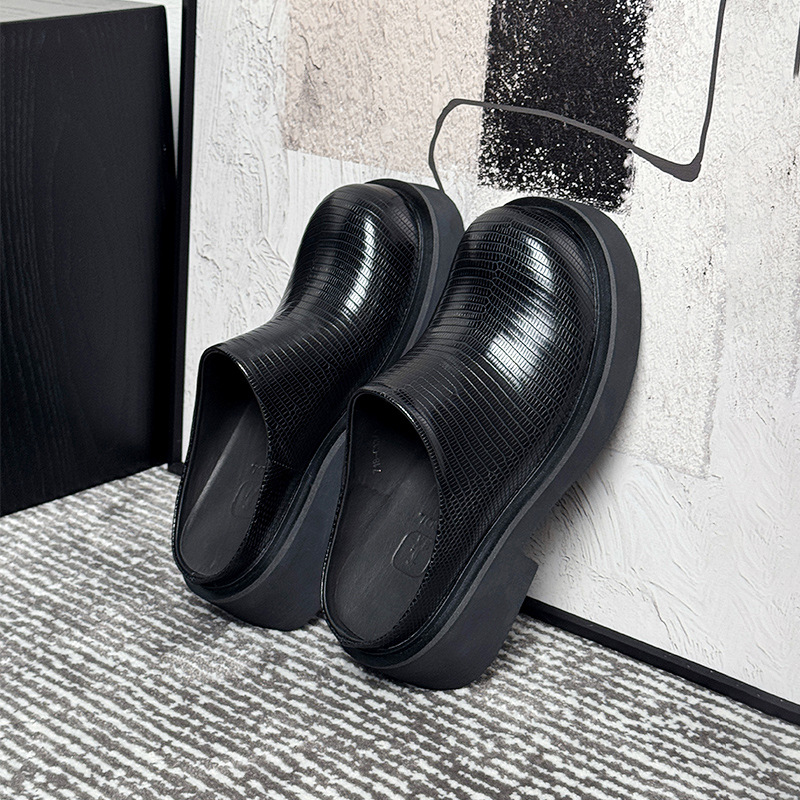 6cmヒール メンズファッションスリッパ 高級本革 2026 - Men Shoes Elegant のレビューと価格