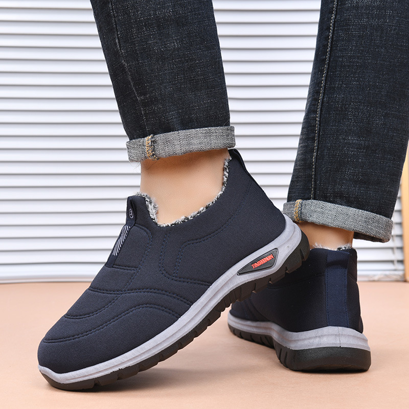 厚手のフリース冬用コットンシューズ、女性用ブーツ、男性用靴、 - Men'S Shoes With Toes のレビューと価格