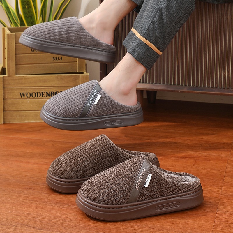 冬の女性用スリッパホームプラッシュ高級デザイナー女性靴屋内カ - Men Shoes Elegant のレビューと価格