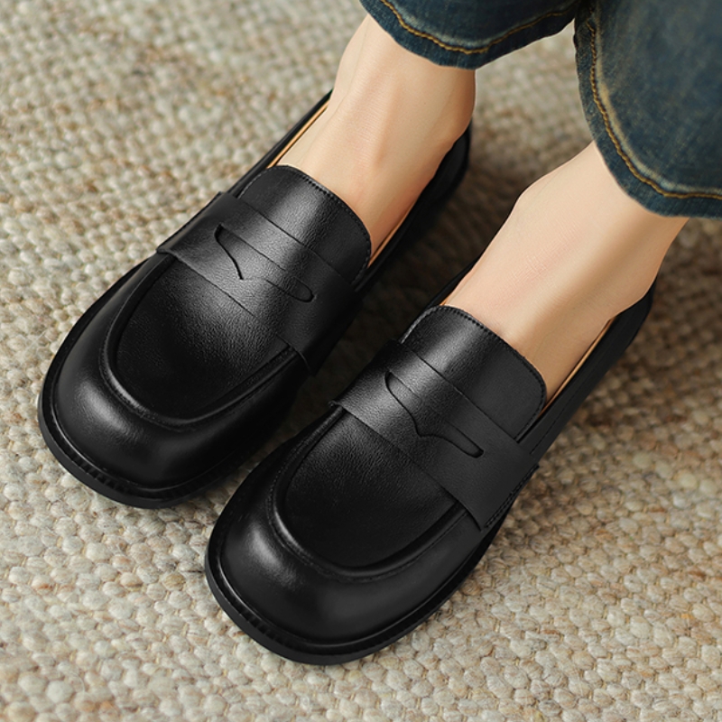 春のオックスフォードシューズ女性のための本革デザイナーフラッ - Men Shoes Elegant のレビューと価格