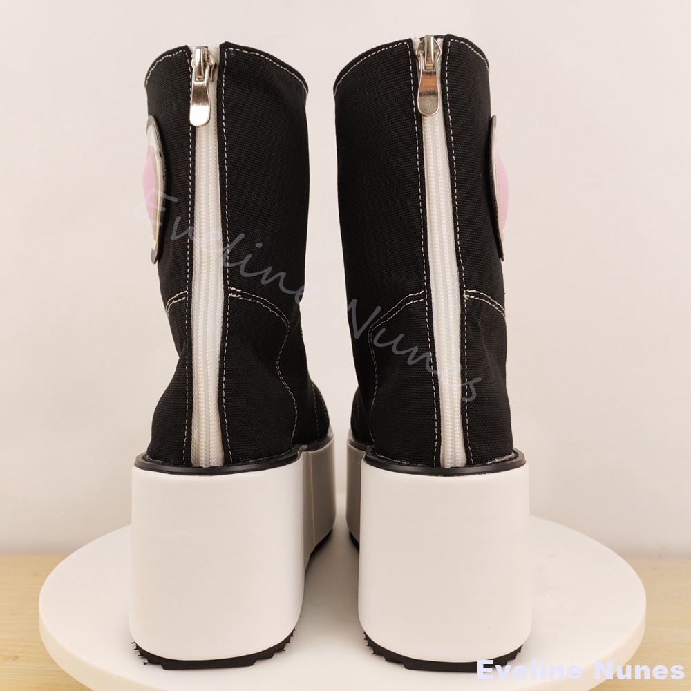 厚底ハイカットキャンバスシューズ レディース ラウンドクロス - Canvas Sneaker High のレビューと価格