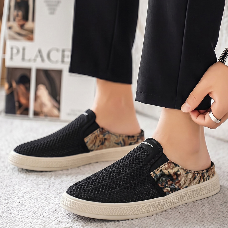 夏のメンズ穴あきメッシュスリッパ、通気性のあるアウトドアスポ - Men'S Shoes With Toes のレビューと価格