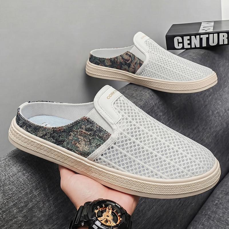 夏のメンズ穴あきメッシュスリッパ、通気性のあるアウトドアスポ - Men'S Shoes With Toes のレビューと価格