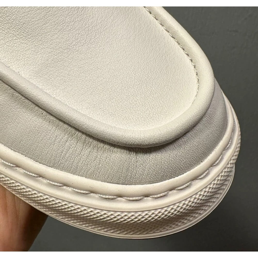 高級ホワイトレザーカジュアルローファー – 終日快適＆多用途 - Men'S Shoes Smart のレビューと価格