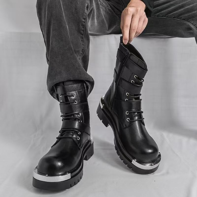 高品質メンズアンクルブーツティーンエイジャーレザーシューズオ - Men Shoes Elegant のレビューと価格