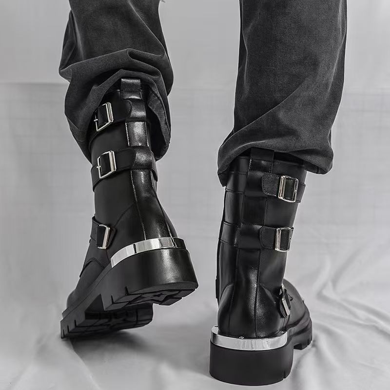 高品質メンズアンクルブーツティーンエイジャーレザーシューズオ - Men Shoes Elegant のレビューと価格
