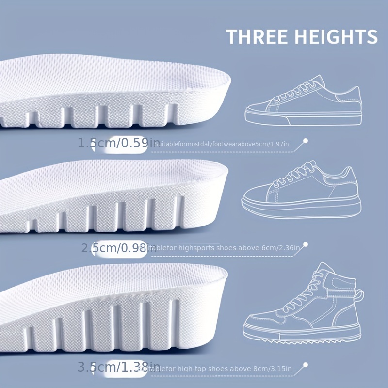 1 ペア新 1.5-3.5 センチメートル白目に見えない身長 - Men Shoes Size Chart のレビューと価格
