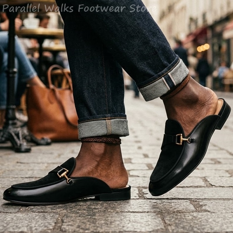 スマートカジュアル メンズ スエード パテントレザー ミュー - Men'S Shoes Smart のレビューと価格