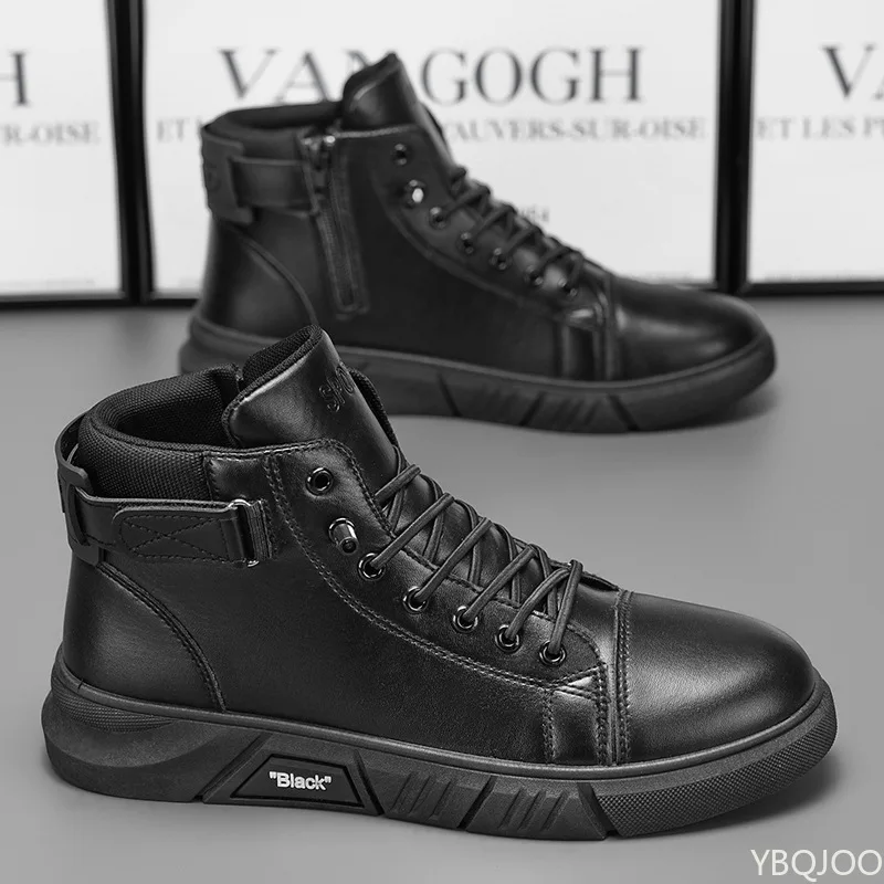 新しい春と秋のシンプルで快適なハイカットメンズシューズ、カジ - Men'S Shoes Popular のレビューと価格