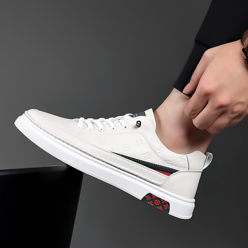 メンズ本革スニーカー,カジュアル春秋フラット/5cm,通気性 - Men Shoes Size Chart のレビューと価格