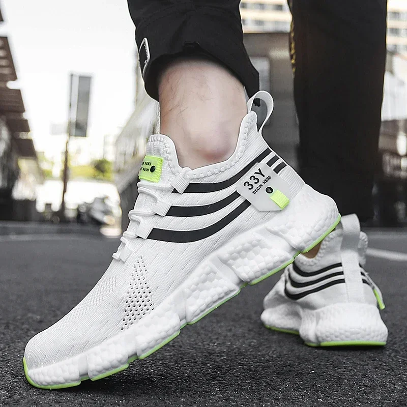 男性用の通気性メッシュのランニングシューズ,クラシックな滑り - Men Shoes Size Chart のレビューと価格