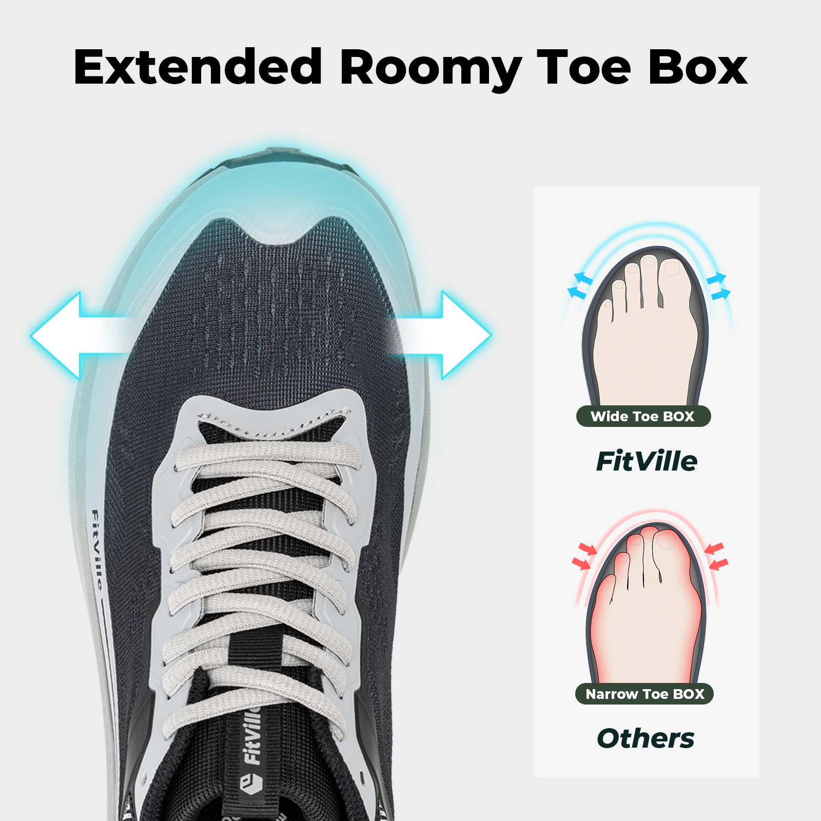 FitVille ワイドスポーツシューズ 耐摩耗性ハイキング - Men Shoes Size Chart のレビューと価格