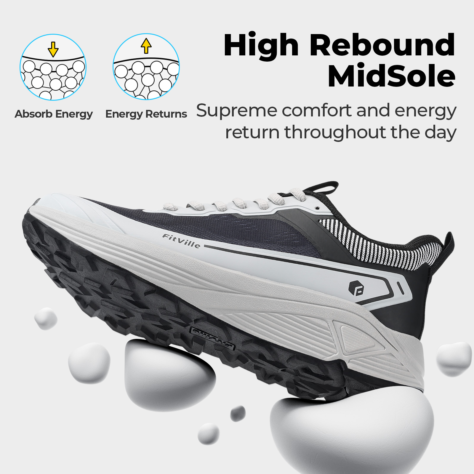 FitVille ワイドスポーツシューズ 耐摩耗性ハイキング - Men Shoes Size Chart のレビューと価格