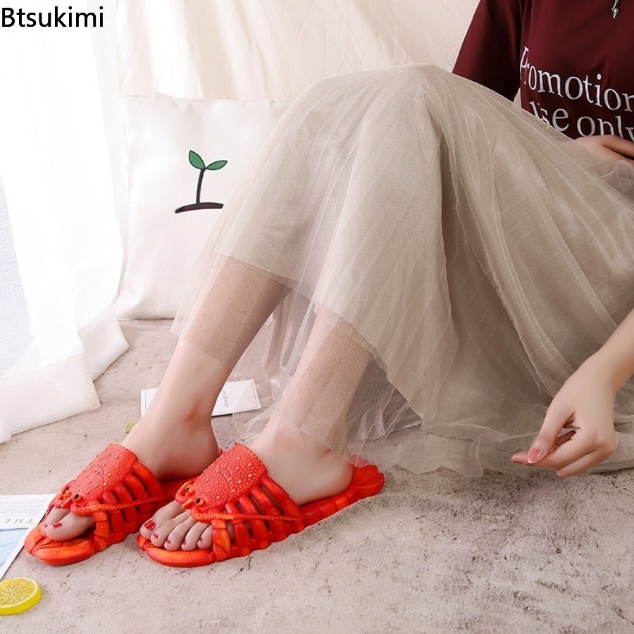 2026年新作 夏用 楽しい漫画風ロブスタースリッパ PVC - Men'S Shoes Non Slip のレビューと価格
