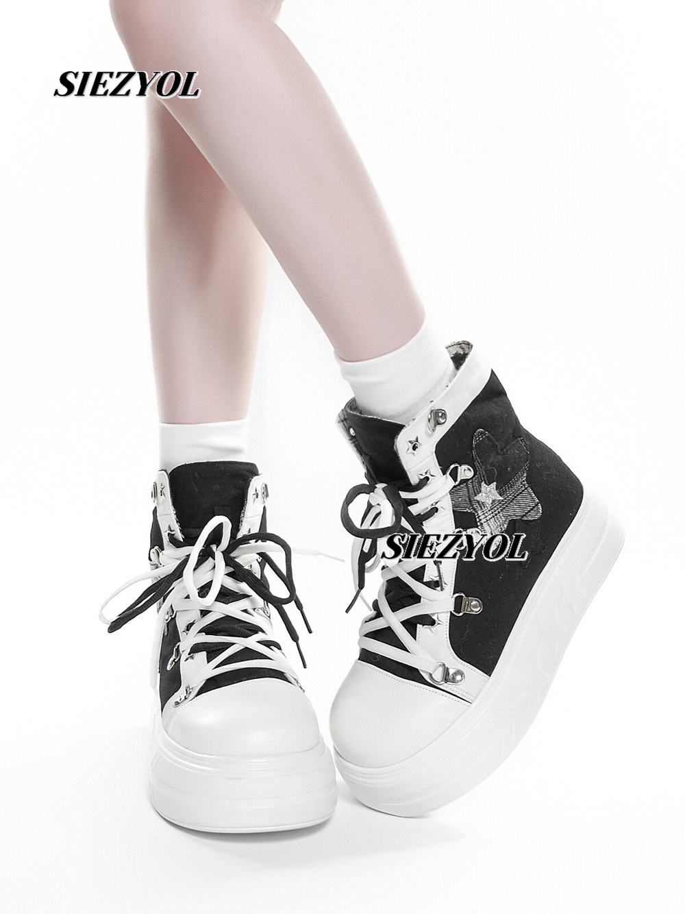 秋の新作オリジナルサブカルチャー厚底スニーカー甘い女の子学生 - Canvas Sneaker High のレビューと価格