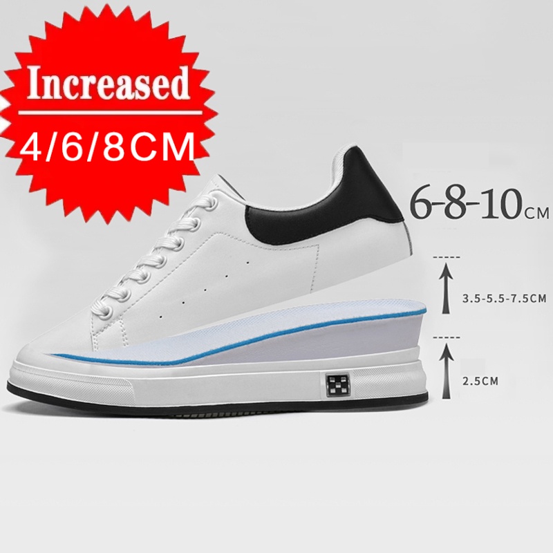 新しい高級メンズエレベーターシューズ目に見えない身長増加 4 - Canvas Sneaker High のレビューと価格