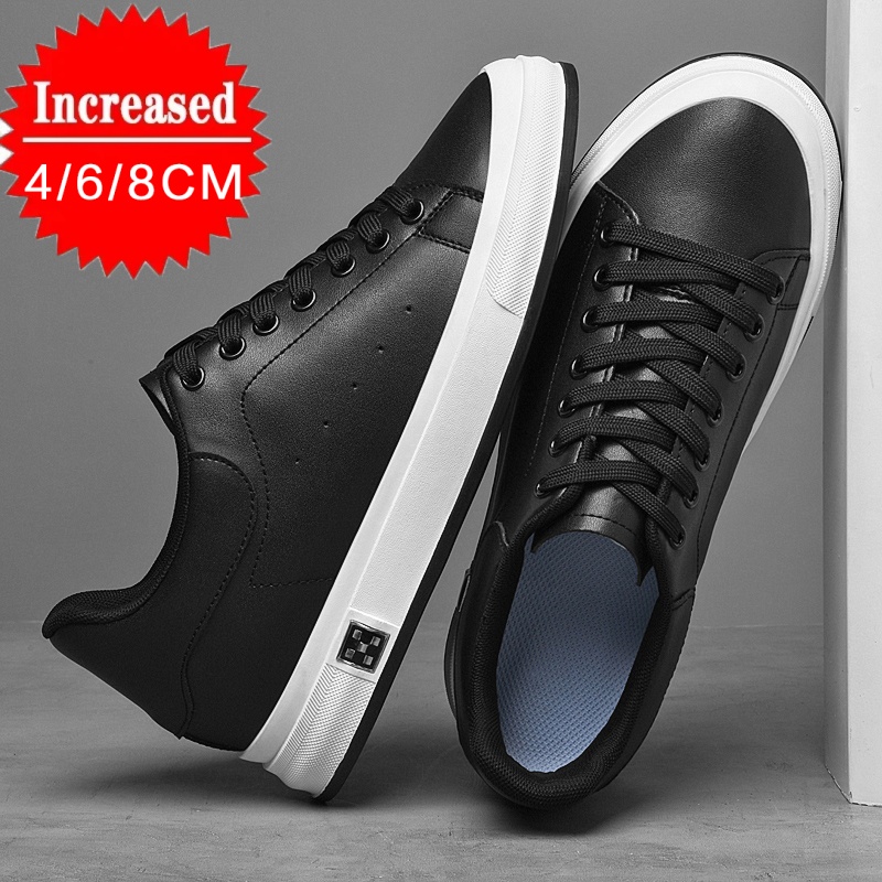 新しい高級メンズエレベーターシューズ目に見えない身長増加 4 - Canvas Sneaker High のレビューと価格