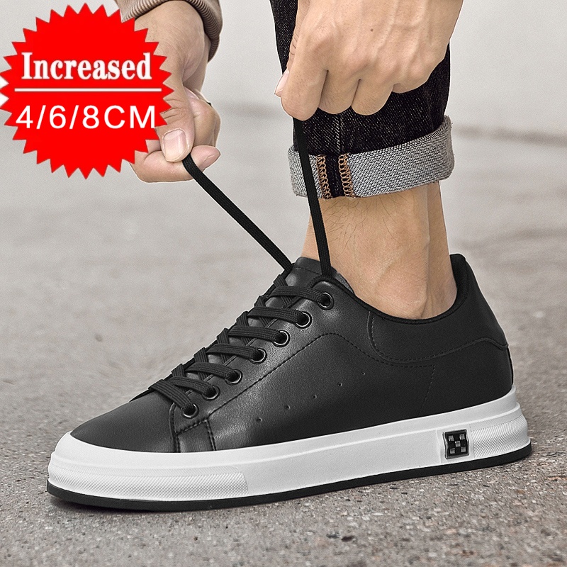新しい高級メンズエレベーターシューズ目に見えない身長増加 4 - Canvas Sneaker High のレビューと価格