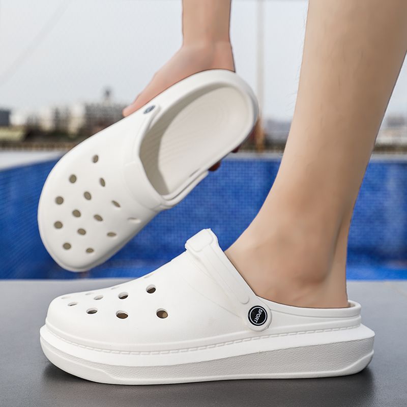 ビーチ通気性プラットフォーム男性穴スリッパオリジナルデザイナ - Men Shoes Elegant のレビューと価格
