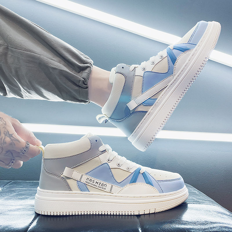 メンズ 厚底 ホワイト ハイトップ キャンバス スニーカー  - Canvas Sneaker High のレビューと価格