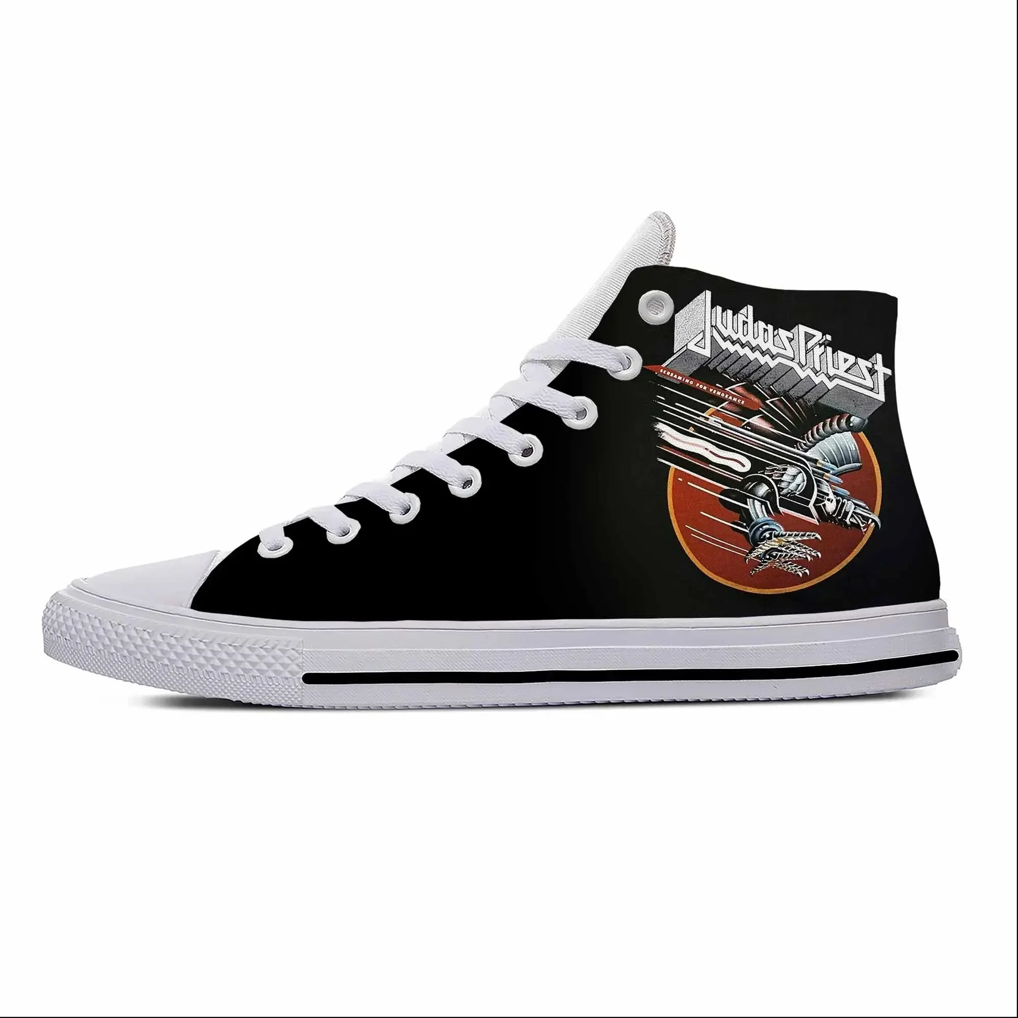 プリーストヘビーメタルロックバンド音楽ジューダスファッション - Canvas Sneaker High のレビューと価格