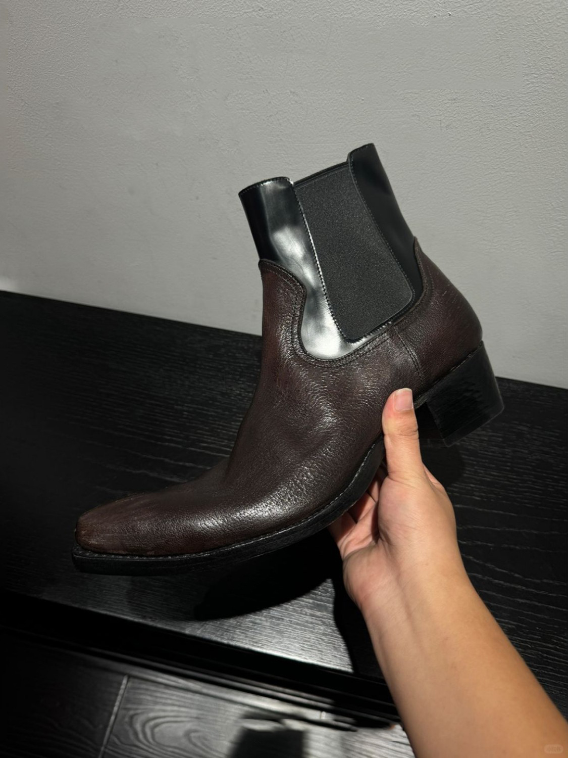 メンズ ブラック レザー チェルシーブーツ スタイリッシュな - Men'S Shoes Smart のレビューと価格