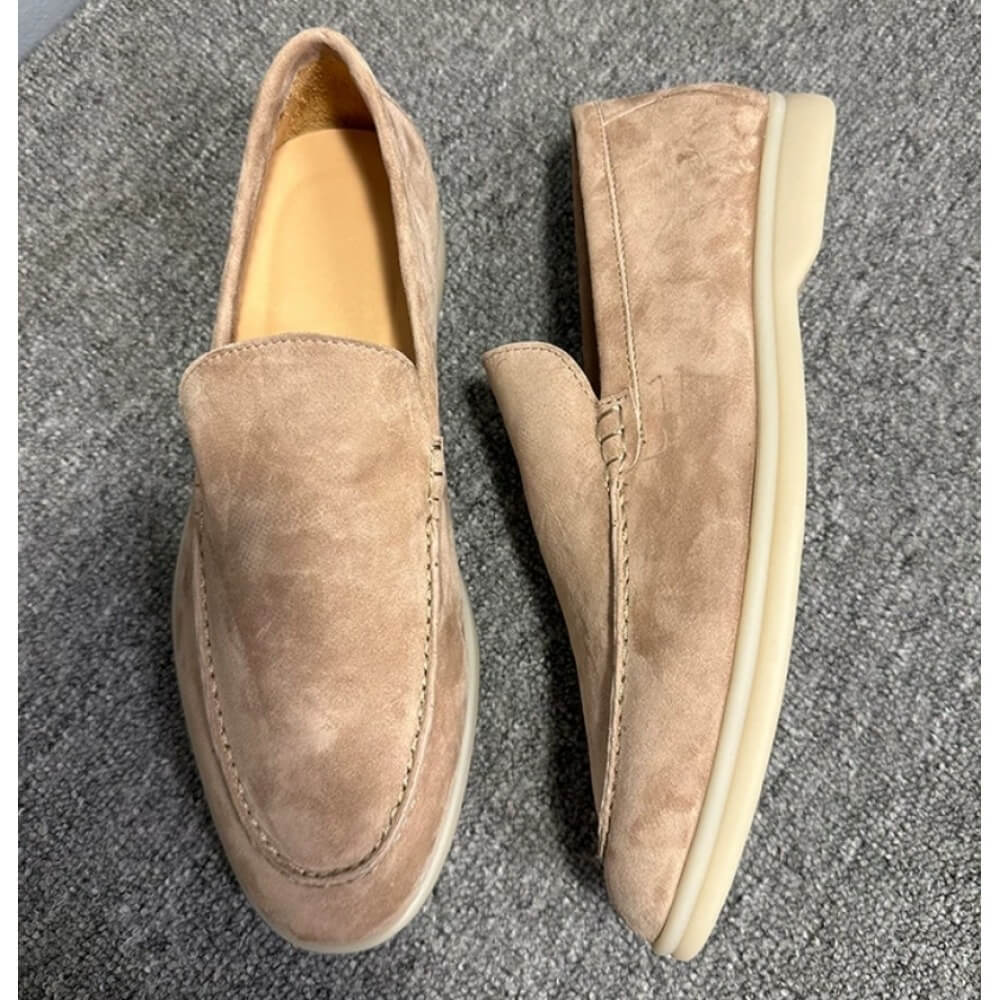 ラグジュアリーなベージュのスエードカジュアルローファー –  - Men'S Shoes Smart のレビューと価格