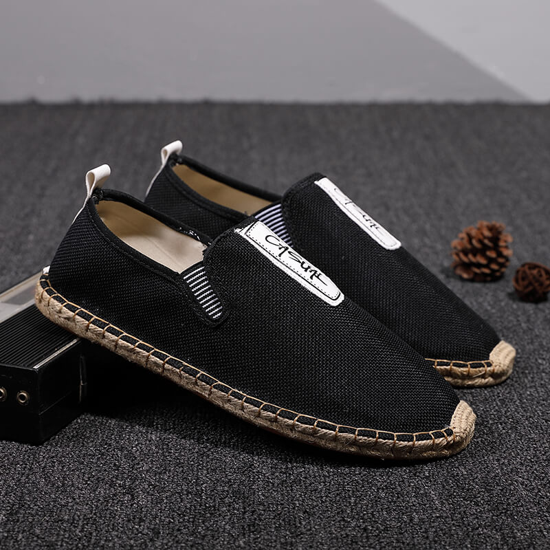 リネン製メンズカジュアルシューズ ローファー メンズフラット - Men Shoes Elegant のレビューと価格